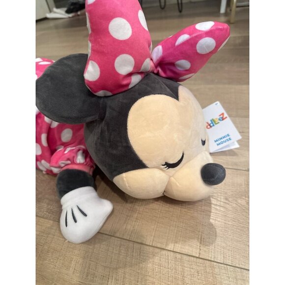 Disney Cuddleez Minnie Mouse Plush Toy In Pink Polka Dot Dress & Bow - Soft - Picture 9 of 9